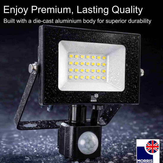Morris LED Floodlight with PIR Sensor 20W 6500K