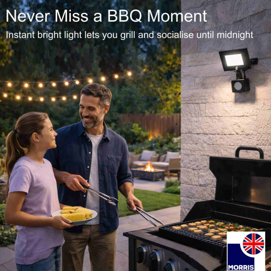 Morris LED Floodlight with PIR Sensor 20W 6500K