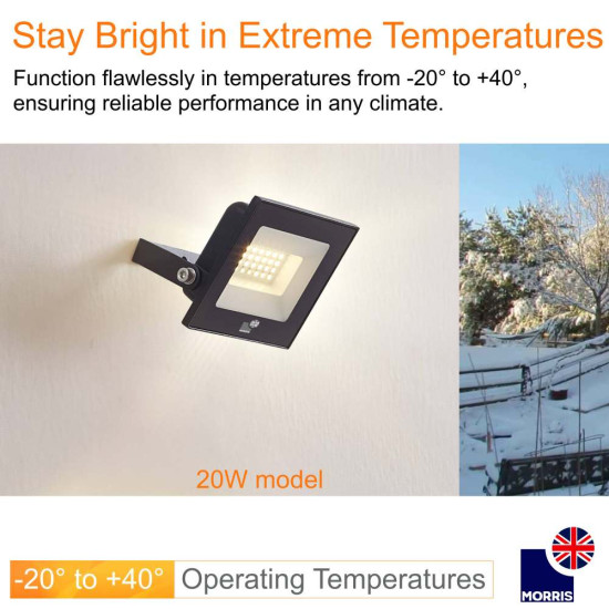Morris LED Floodlight 20W 6500K 2,000lm Morris LED Floodlight 20W 6500K 2,000lm