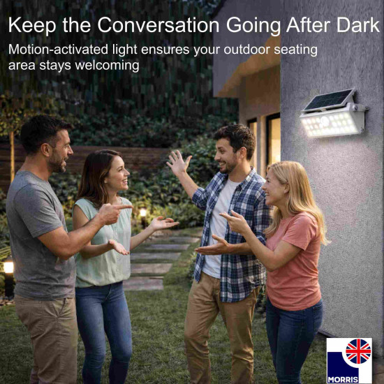 Morris LED Solar Security Light with Motion Sensor (PIR) 6W 6500K 690lm