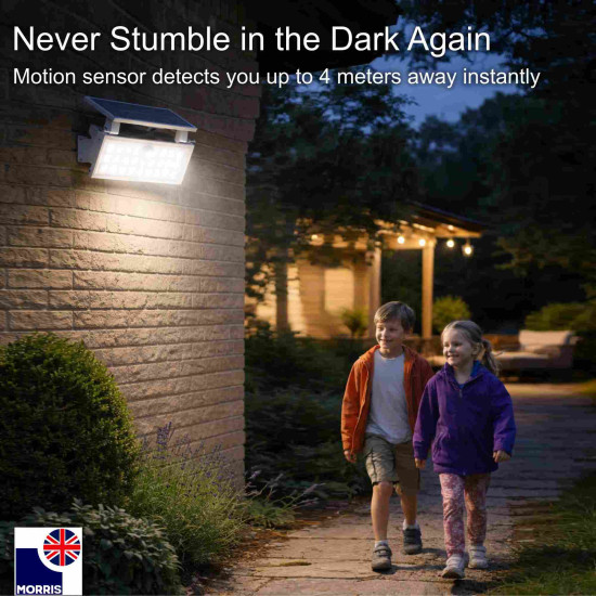 Morris LED Solar Security Light with Motion Sensor (PIR) 6W 6500K 690lm