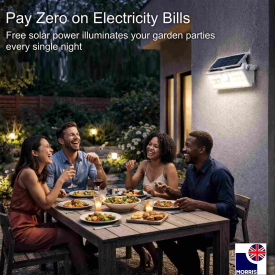 Morris LED Solar Security Light with Motion Sensor (PIR) 6W 6500K 690lm