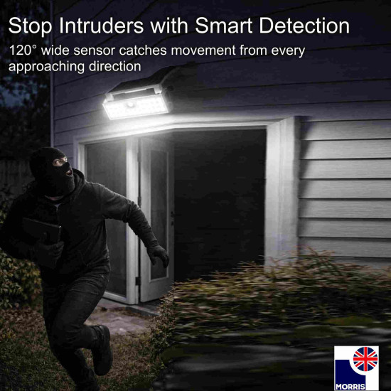 Morris LED Solar Security Light with Motion Sensor (PIR) 6W 6500K 690lm