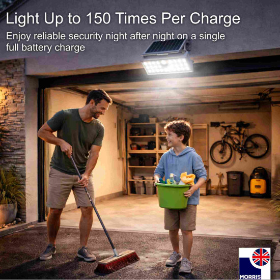 Morris LED Solar Security Light with Motion Sensor (PIR) 6W 6500K 690lm
