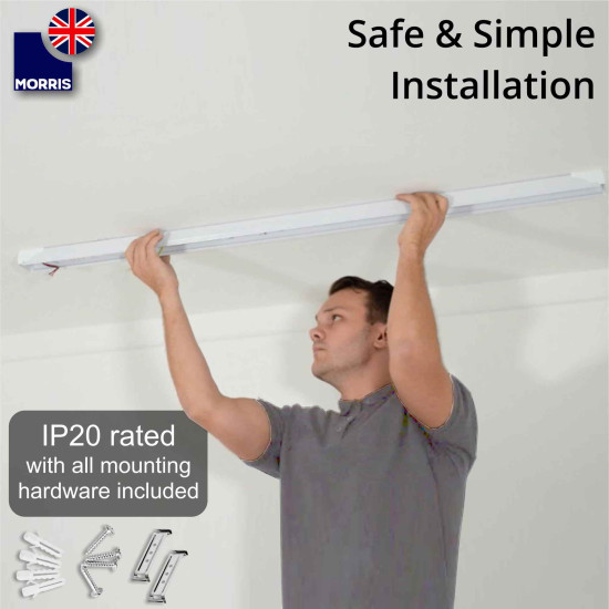 Morris Tri-Colour LED Batten Light 4ft (Colour Changeable-3CCT)