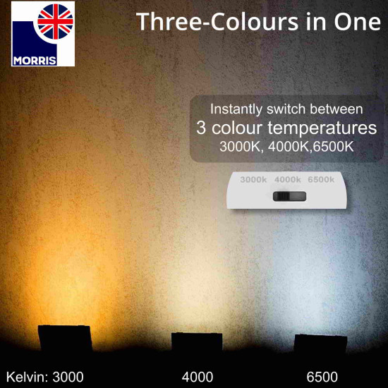 Morris Tri-Colour LED Batten Light 4ft (Colour Changeable-3CCT)