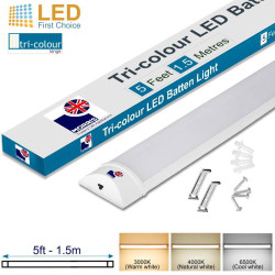 Morris Tri-Colour LED Batten Light 5ft (Colour Changeable-3CCT) Morris Tri-Colour LED Batten Light 5ft (Colour Changeable-3CCT)