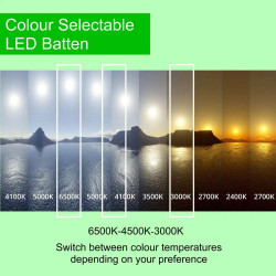 6ft LED Batten Light 3 in 1 Colour Changeable