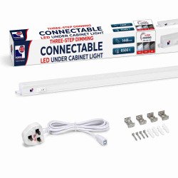 Morris 3-Step Dimmable & Connectable T5 LED Under Cabinet Lighting - 22W 2640LM 6500K LED - 1449mm
