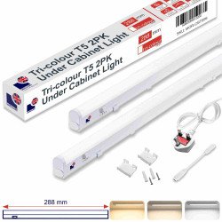 Morris Twin Pack LED T5 Cupboard Lights 288mm Tri-Colour (3CCT) (Connectible)