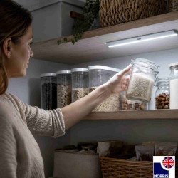 Morris 6500K Rechargeable T5 Under Cabinet Lighting with Wave Sensor – 120 Lumen, USB-C, Magnetic Mount, 2.4W