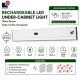 Morris 6500K Rechargeable T5 Under Cabinet Lighting with Wave Sensor – 120 Lumen, USB-C, Magnetic Mount, 2.4W