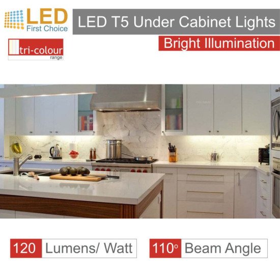 Morris Twin Pack LED T5 Below Cabinet Lighting 550mm Tri-Colour (3CCT) (Connectible)