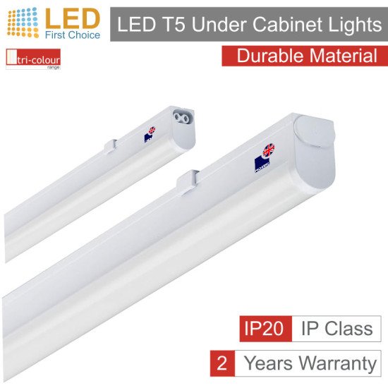 Morris Twin Pack LED T5 Below Cabinet Lighting 550mm Tri-Colour (3CCT) (Connectible)