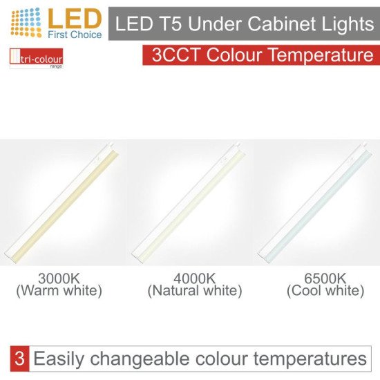 Morris LED T5 Under Cabinet Lights 850mm Tri-Colour (3CCT)  (Connectible)