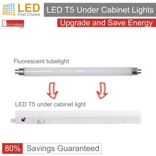 Morris LED T5 Under Cabinet Lights 850mm Tri-Colour (3CCT)  (Connectible)