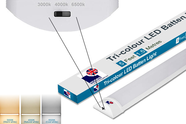 Morrie NEW tri-coloured LED tube lights